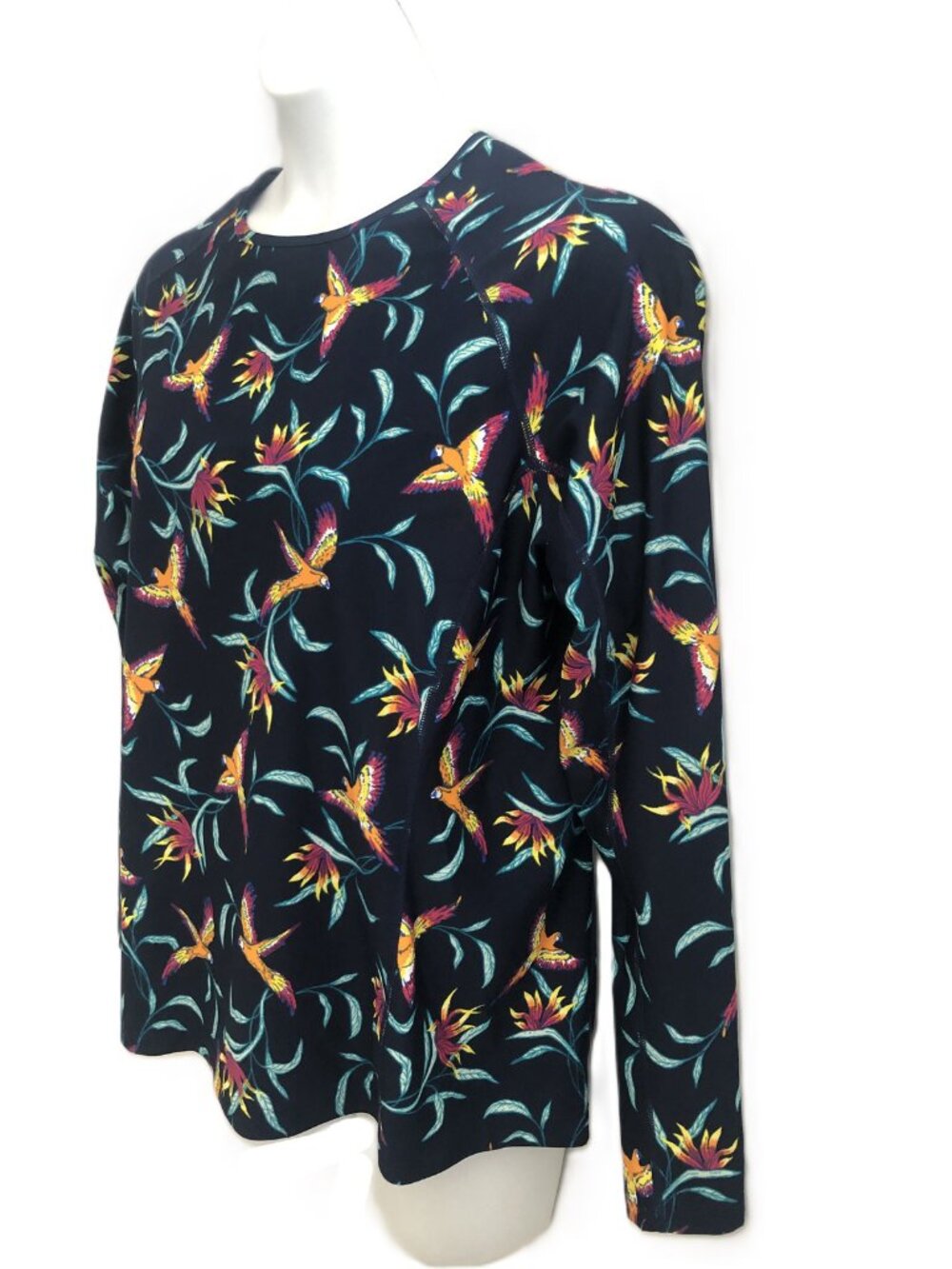 Coolibar Tropical Bird Print Pullover Top 50+ UPF Sun Protection